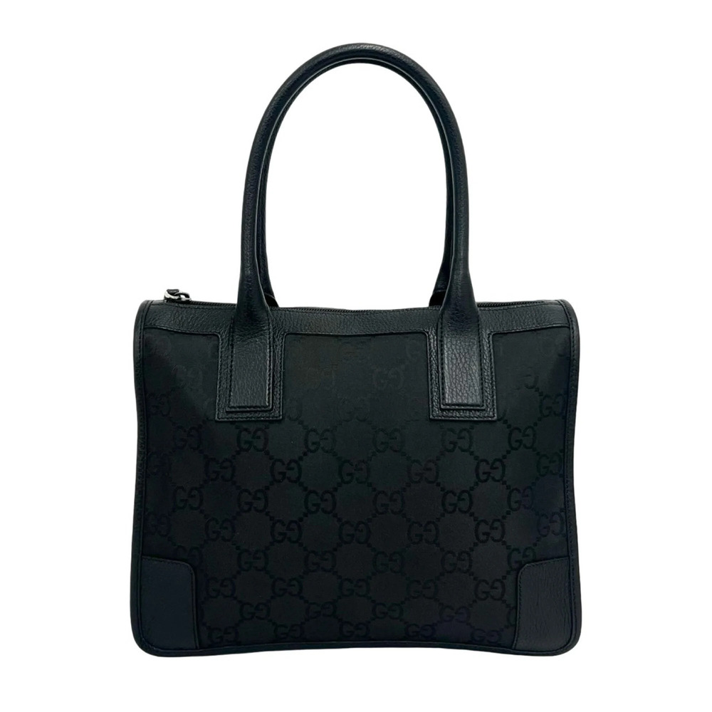 GUCCI Black Leather Tote Bag